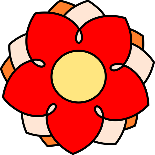 Ilustracja wektorowa czerwony kwiat
