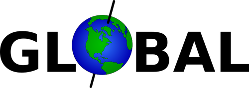 Global yang ditandatangani vektor gambar