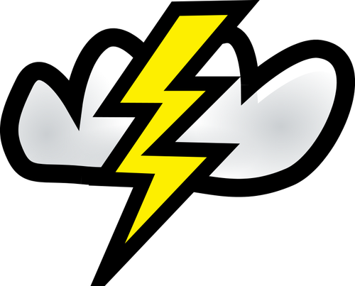 Thunder weerpictogram vector