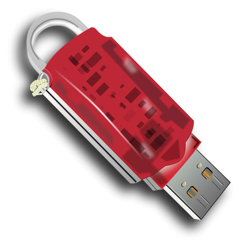 Keyring USB stick vector afbeelding