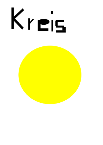 Žlutý kruh vektorový obrázek