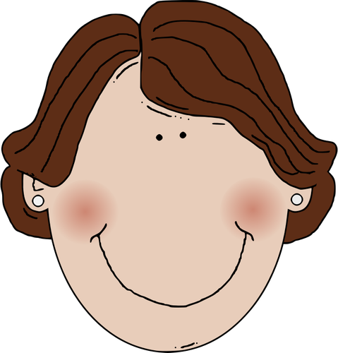 Cartoon vector image of middle aged woman