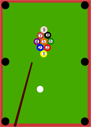 Snooker tabell vektorbild