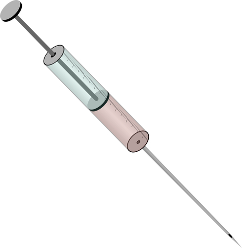 Gambar vektor dengan jarum suntik medis
