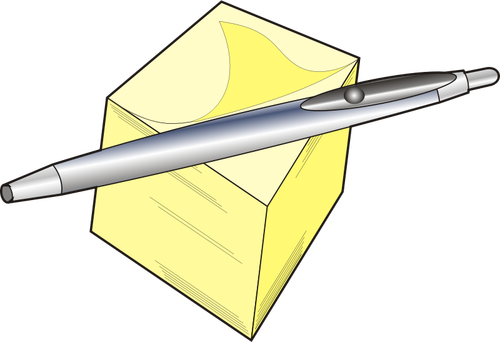 Ручка и блокнот векторной графики