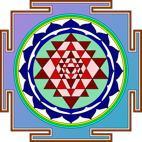 Sri Yantra vektorbild