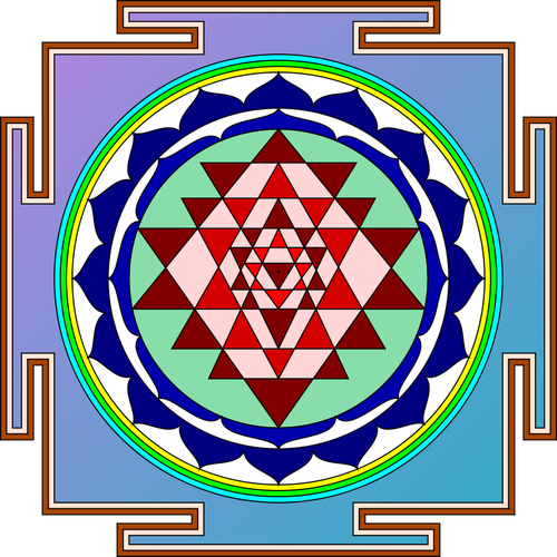 Sri Yantra 벡터 이미지