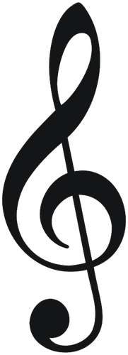 Treble clefs vektor simbol