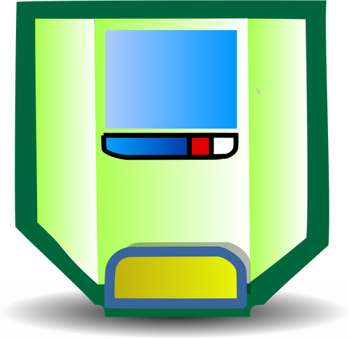 Vector illustraties van groene zip mount teken