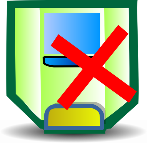 صورة متجهة لعلامة إلغاء تحميل الرمز البريدي الأخضر