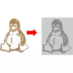 Tučňák výuka vektorový obrázek