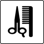 Wektor rysunek fryzjerskie salon hotelu symboli