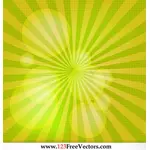 Grön och gul radiella strålar
