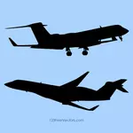Flugzeug-Silhouetten