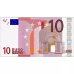 Grafika wektorowa banknotu Euro 10