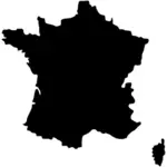 Kartta Ranskan vektoripiirustus