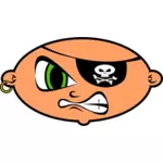 Grafika wektorowa ikona kreskówka pirat