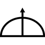 Vektorbild av Ofa Orisha Oxossi symbol