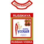 Rus votka vektör etiketi
