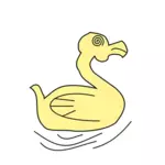 Imagen de vector de la historieta del pato de goma