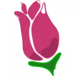 Streszczenie róża różowy wektor clipart