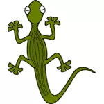 Gecko verde din ilustraţia vectorială sus