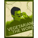 शाकाहार पोस्टर वेक्टर छवि