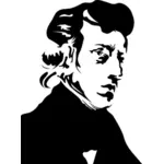 Fryderyk Chopin पोर्ट्रेट वेक्टर चित्रण