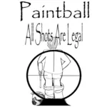 Paintball grappige teken vectorafbeeldingen