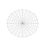 Symmetrinen hämähäkin web-vektori ClipArt