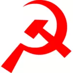 Коммунизм знак тонкий серп и молот векторное изображение