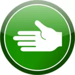 יד ירוק סמל וקטור אוסף