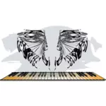 Image vectorielle mal clavier de piano