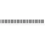 imagem vetorial de teclado piano de 88 teclas