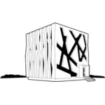 Vektorbild kub hus