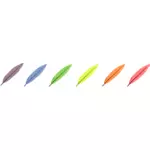 Vetor desenho da seleção de penas de seis cores