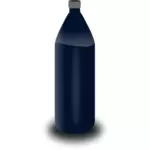 Botella de agua negra prediseñadas de vector