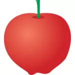 Векторный рисунок огнями красного яблока
