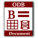 ODB dokumentet databasen datamaskinen ikonet vektor image