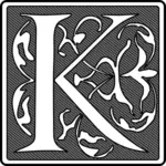 Векторный рисунок буквы K ремикс