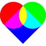 Vektorový obrázek barevné srdce