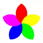 Colorat 5 petale de flori vector imagine