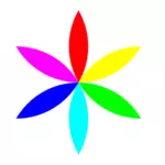 Vector de la imagen digital de la flor colorida