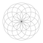 Vektorový obrázek kvetoucí kruhů