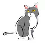 Cat vektorové kreslení