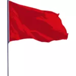 Falistą czerwoną flagę wektor