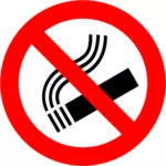 Gráficos vetoriais de não inclinado cruzado cigarro nenhum sinal de fumar