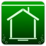 Grønt hjem ikon