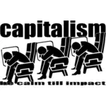 ilustraţie vectorială a capitalismului fi calm pana la impact semn