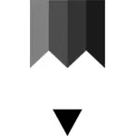 Image clipart vectoriel de l'icône de forme de crayon